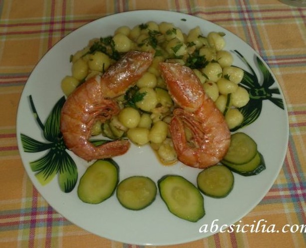 Gnocchetti zucchine e gamberi